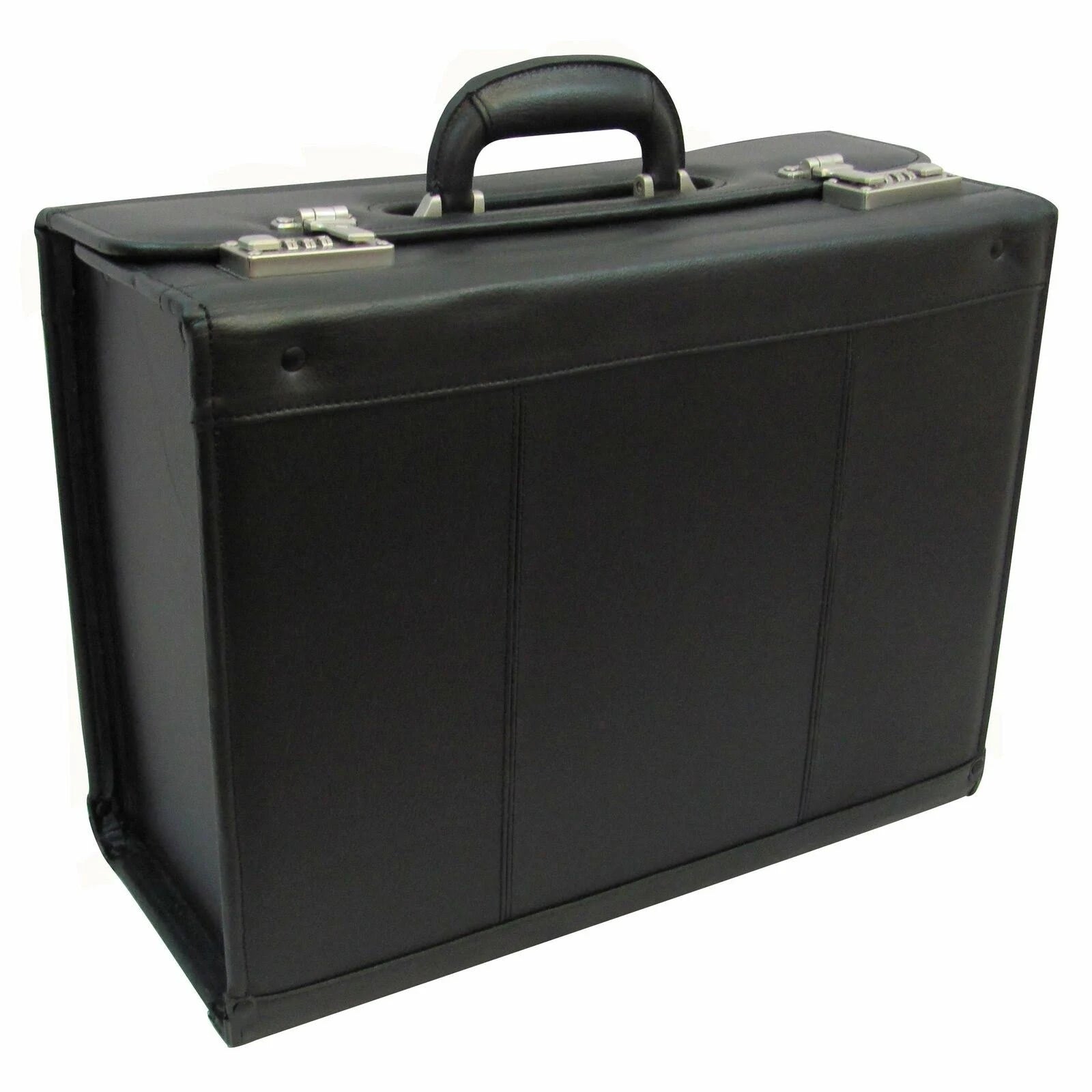 Amerileather Black Leather Pilot Case