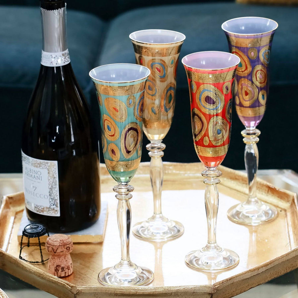 Vietri Regalia Purple Champagne Glass - 20% Off