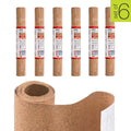 Shelf Liner with Cork Adhesive 18‚ x 48‚ Set of 6