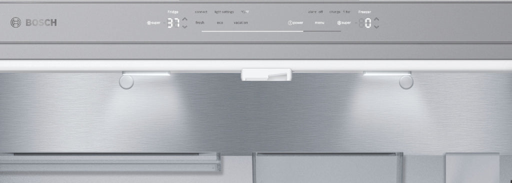 Bosch - 800 Series 21 Cu. Ft. French Door Counter-Depth Smart Refrigerator - Stainless steel