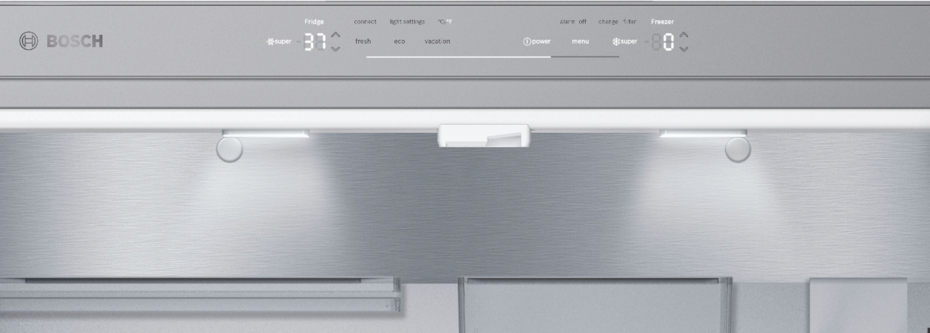Bosch - 800 Series 21 Cu. Ft. French Door Counter-Depth Smart Refrigerator - Stainless steel