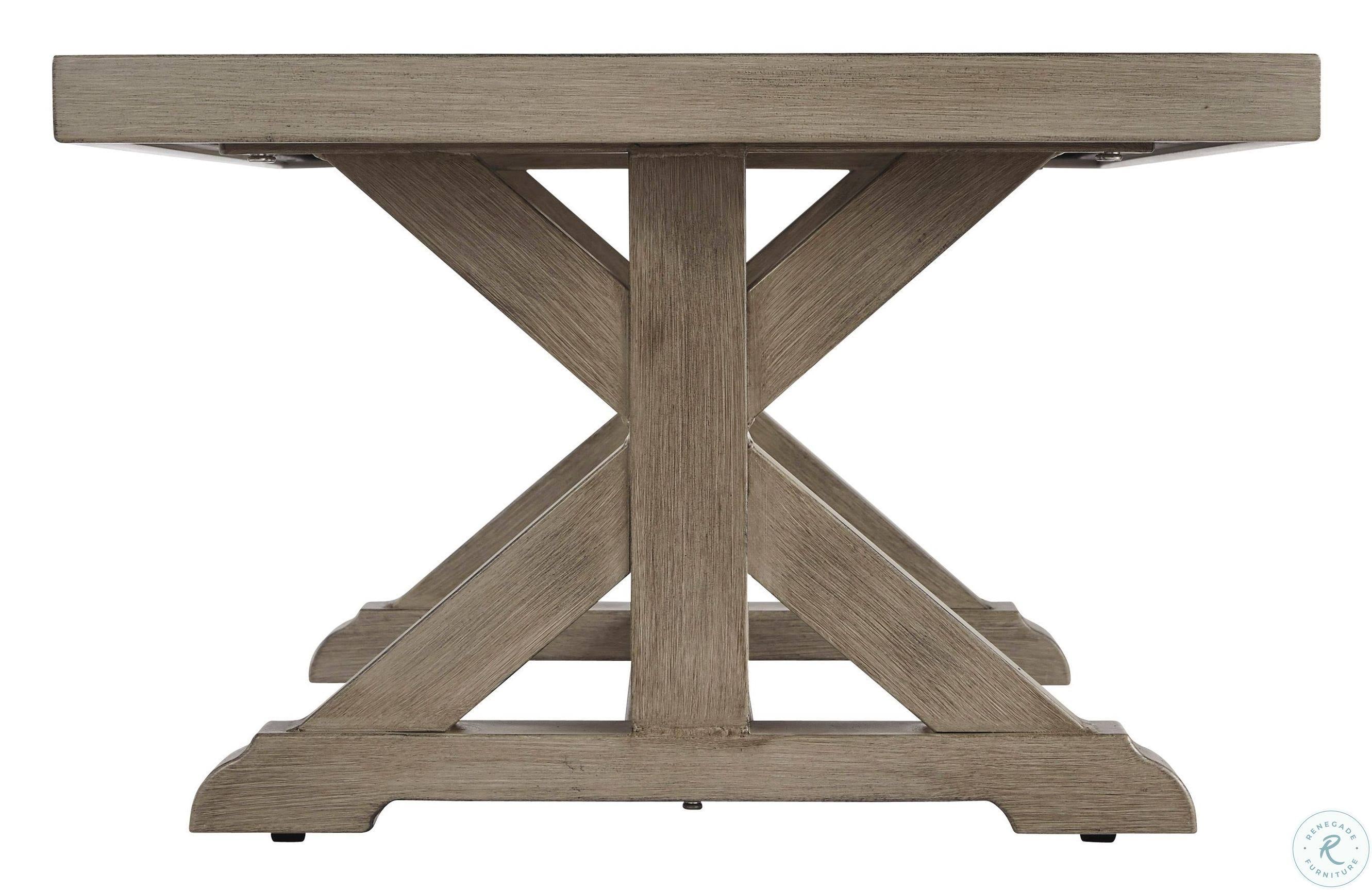 Beachcroft Rectangular Cocktail Table - Beige - Outdoor by Ashley
