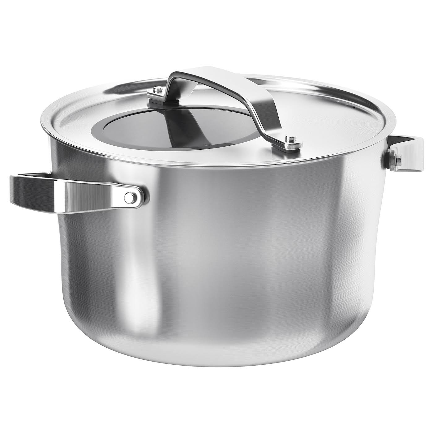IKEA - SENSUELL Pot with Lid, Stainless Steel/Gray, 5.8 qt