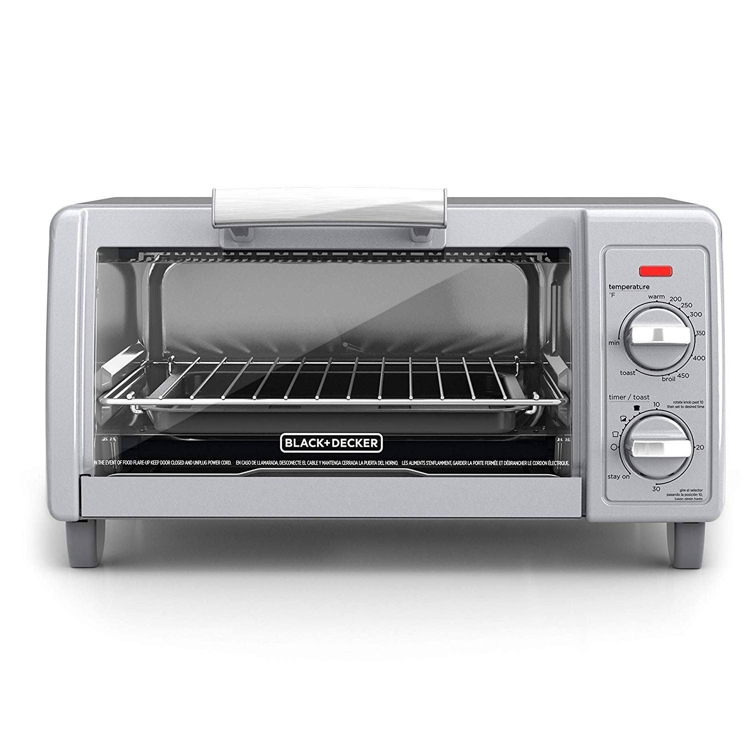 4-Slice Stainless Steel Toaster Oven Black + Decker, Silver