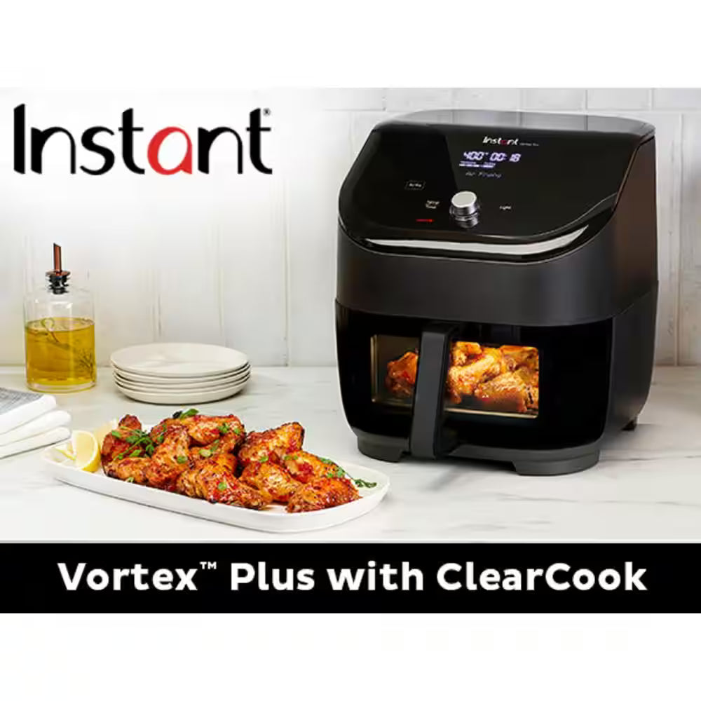 Instant Pot Instant Vortex Plus 6 qt. Black Air Fryer with ClearCook