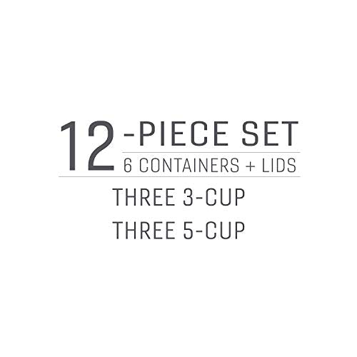 Rubbermaid EasyFindLids with Press & Lock Leak Proof Lids Food Storage Set, Meal Prep Containers, 12 Piece, Clear