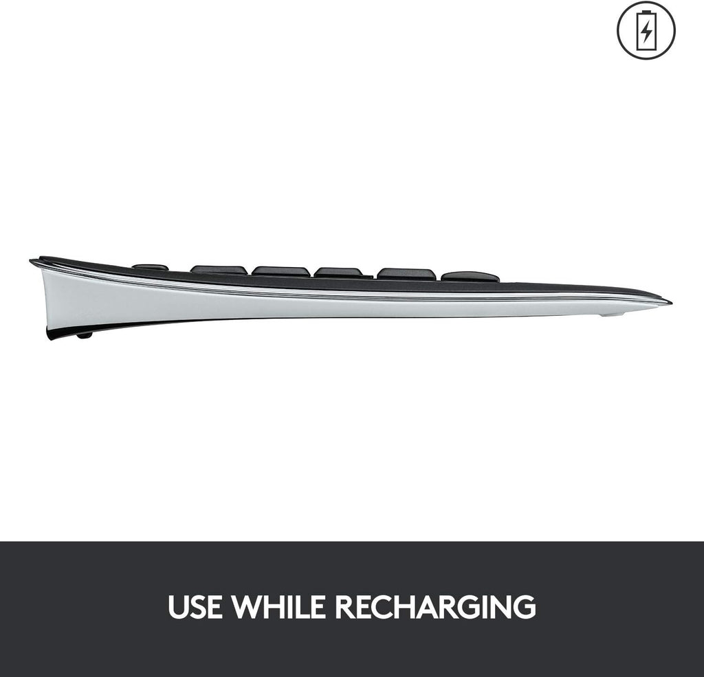 Logitech K800 Wireless Illuminated Keyboard — Backlit Keyboard, Fast-Charging, Dropout-Free 2.4GHz Connection